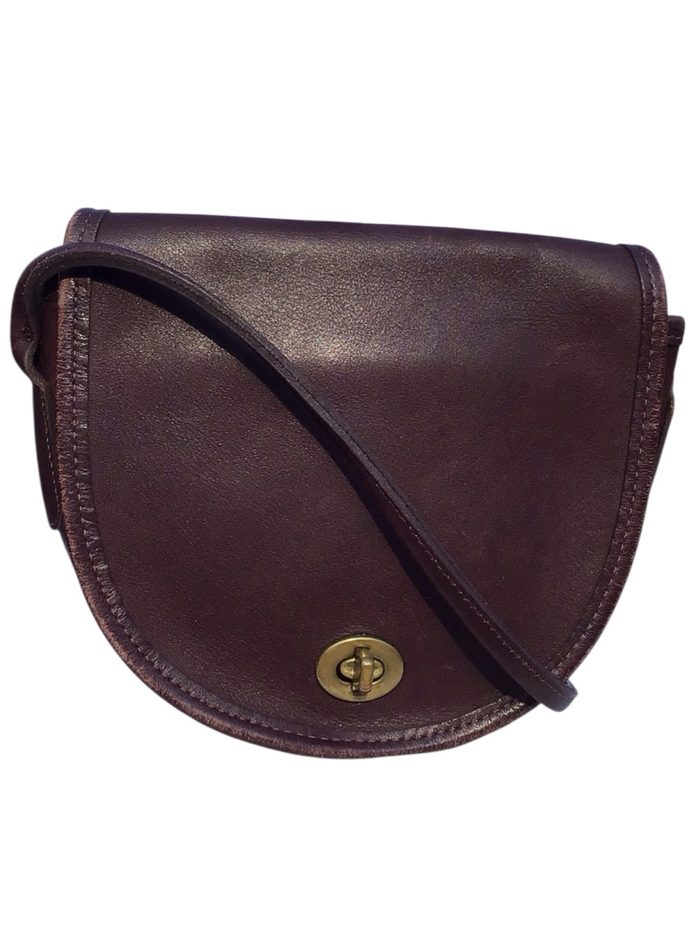 Vintage Coach Brown Leather Casey Mini Crossbody Bag 9923
